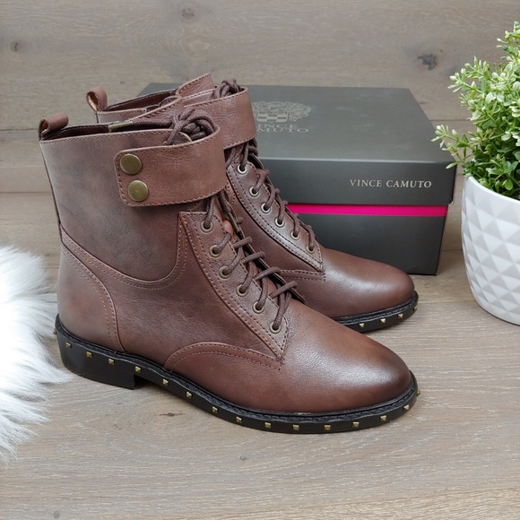 Vince Camuto Shoes - NIB Vince Camuto Talorini Brown Combat Moto Boots